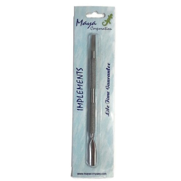 3/$20 Maya Cuticle Pusher Surgical Steel Professional Esthetics Manicure Tool - Picture 1 of 7
